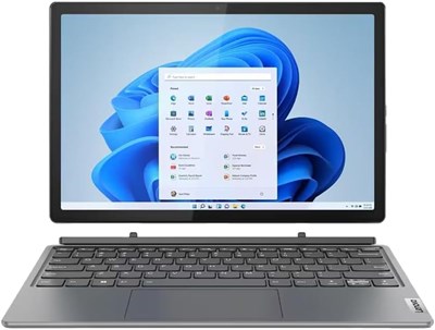 Lenovo IdeaPad Duet 5 12IRU8, ноутбук 2 в 1 + ручка и клавиатура, 12,4-дюймовый сенсорный дисплей 2,5K, Intel Core i7-1355U, 8 ГБ ОЗУ, 512 ГБ SSD, графика Intel Iris Xe, Win11, англо-арабский, Storm Grey -[83B3002AAX] 1000003508 - фото 515235