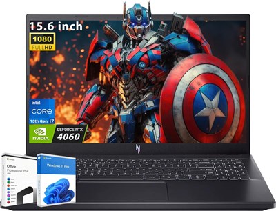 Игровой ноутбук acer Nitro V 15, дисплей FHD 15,6 дюйма с частотой 144 Гц, процессор Intel Core i7 13600H 13-го поколения, видеокарта NVIDIA GeForce RTX 4060, 32 ГБ оперативной памяти DDR5, твердотельный накопитель на 1 ТБ, Wi-Fi 6, Bluetooth, пожизненная 1000003525 - фото 515315