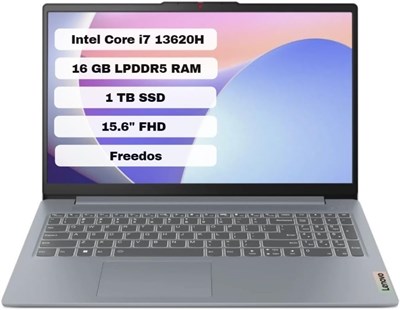 IDEAPAD SLIM 3 CORE I7-13620H / 16 ГБ ОЗУ / 1 ТБ SSD / 15,6" FHD IPS/СЕРЫЙ/WINDOWS 11 / (Arctic Grey) (ОБНОВЛЕНИЕ) 1000003544 - фото 515410
