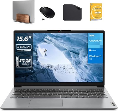Ноутбук Lenovo Business IdeaPad 1 (15iJL7) Intel Core N4500, 4 ГБ ОЗУ, 512 ГБ SSD, Win 11 Pro (включает вертикальную подставку для ноутбука 1st Wave + беспроводную мышь + антивирус + коврик для мыши 1st Wave) 1000003573 - фото 515532