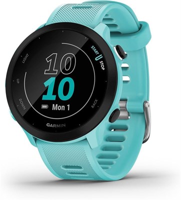GARMIN Forerunner 55 - Aqua | Умные часы для бега с GPS, 2 недели работы от батареи, легкие и удобные | Измерение пульса на запястье и расширенное отслеживание здоровья и благополучия 1000003741 - фото 516322