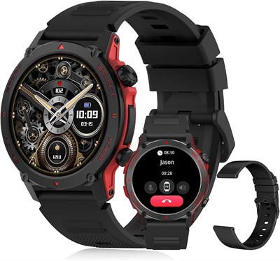 Умные часы PEJE ZW13-AMD - 1,43-дюймовый AMOLED, умные часы для мужчин, оповещения о мусульманских молитвах, монитор SpO2/сердечного ритма/сна, более 120 спортивных режимов, водонепроницаемость IP68, звонки по Bluetooth + дополнительный ремешок, iOS/Andro 1000003757 - фото 516401