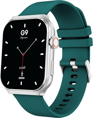 Умные часы X.cell G9 Signature Unisex, 2,01-дюймовый HD-дисплей с защитой от воды IP67, фитнес-трекер с 107 вариантами тренировок, аккумулятор на 7+ дней с беспроводной зарядкой, совместимость с iOS и Android (зеленый) 1000003790 - фото 516566