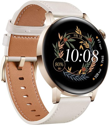 Умные часы Huawei Watch, долговечная батарея, круглосуточный мониторинг SpO2, персональный тренер по бегу на базе искусственного интеллекта, точный мониторинг сердечного ритма, более 100 режимов тренировок, Bluetooth-звонки, Milo White, GT3 42 мм 1000003799 - фото 516611