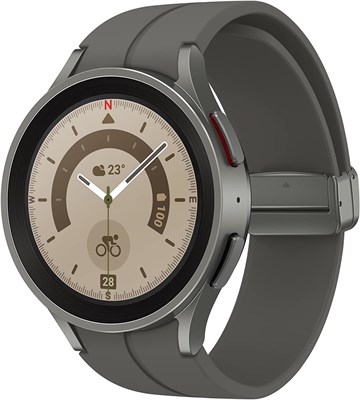 Смарт-часы SAMSUNG Galaxy Watch 5 Pro 45 мм LTE с функцией отслеживания состояния тела, здоровья, фитнеса и сна, улучшенной батареей, сапфировым стеклом, титановой рамой, отслеживанием маршрута по GPS, версия для США, серый цвет 1000003854 - фото 516883