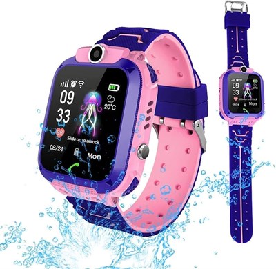 UAETECH Умные часы для детей - умные часы Q12 Часы Modio розовые Радионяня Камера для детей Будильник Часы с SIM-картой GPS-трекер Подарок на день рождения ????? ????? 1000003879 - фото 517006