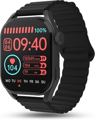 Смарт-часы Pebble Cosmos Vogue с дисплеем AMOLED 1,96 дюйма для мужчин и женщин, BT-звонки, несколько спортивных режимов, пульсометр, голосовой помощник с искусственным интеллектом, будильник и уведомления, цвет Jet Black 1000003994 - фото 517558
