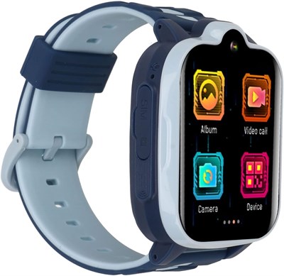 LIANAI 4G Kids Smart Watch, сенсорный экран, водонепроницаемые смарт-часы для детей, GPS-трекер с шагомером, камерой, видео-голосовым калькулятором, подарки на день рождения для мальчиков и девочек (синие) 1000004078 - фото 517956