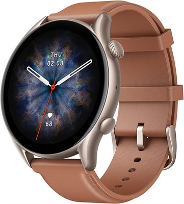 Умные часы Amazfit gtr 3 pro водонепроницаемые (коричневая кожа), обычные 1000004092 - фото 518016