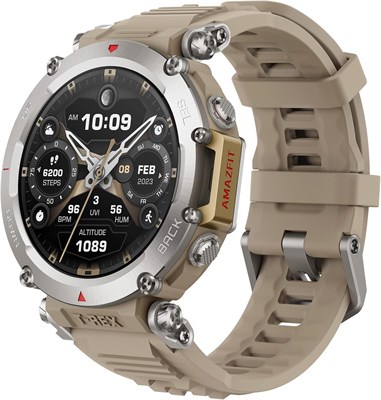 Amazfit T-Rex Ultra Smart Watch 47 мм для мужчин, 20 дней автономной работы, фридайвинг на глубине до 30 м, двухдиапазонный GPS, защита от грязи, водонепроницаемость до 100 м, спортивные часы военного класса для активного отдыха на открытом воздухе, для A 1000004123 - фото 518157