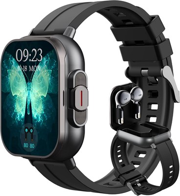 Azonee Smart Watch для мужчин, с беспроводными наушниками Bluetooth, Bluetooth-наушниками для совершения и приема звонков, фитнес-трекером, монитором сердечного ритма, монитором артериального давления, трекером сна, умными часами для iOS Android 1000004150 - фото 518280