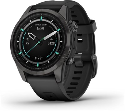 GARMIN EPIX PRO (GEN 2) SAPPHIRE EDITION- 42 ММ - УГЛЕРОДНО-СЕРЫЙ DLC-ТИТАНОВЫЙ С ЧЕРНЫМ СИЛИКОНОВЫМ РЕМЕШКОМ 1000004151 - фото 518285