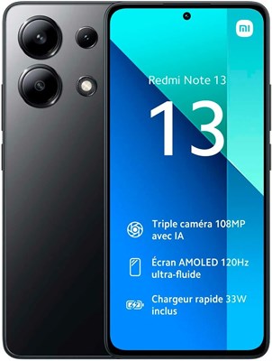 Redmi Note 13 4G смартфон | 8 ГБ ОЗУ 512 ГБ ПЗУ | 108 МП тройная камера | 6,67-дюймовый AMOLED-дисплей 120 Гц | Snapdragon 685 | 5000 мАч аккумулятор | Две SIM-карты | Быстрая зарядка 33 Вт (полночный черный) 1000004200 - фото 518440