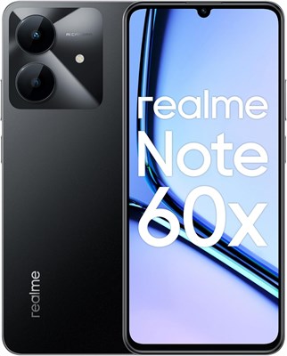 Realme Note 60X (3 ГБ ОЗУ, 64 ГБ памяти) — 6,74-дюймовый дисплей с частотой 90 Гц, аккумулятор емкостью 5000 мА·ч, Unisoc T612, 8-мегапиксельная камера, Android 14 | Две SIM-карты | Усиленное стекло | Type-C — версия для Ближнего Востока (мраморно-черный) 1000004203 - фото 518456