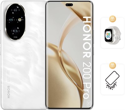 HONOR 200 Pro 5G 12 ГБ ОЗУ + 512 ГБ Две SIM-карты Moonlight White с бесплатными ПОДАРКАМИ и защитой экрана от повреждений* - версия для ОАЭ 1000004480 - фото 519104