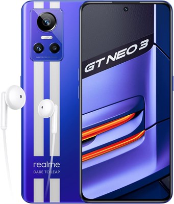 Realme GT Neo 3 80W Dual-SIM 256 ГБ ROM + 8 ГБ RAM 5G (Nitro Blue) — международная версия 1000004541 - фото 519404
