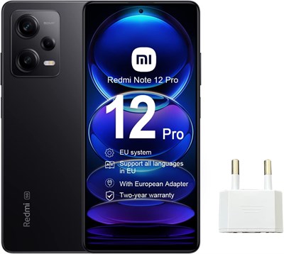 Xiaomi Redmi Note 12 Pro 5G, Dual Sim 50MP камера MediaTek Dimensity 1080 120Hz Pro AMOLED дисплей 67W Turbo Charge (12 ГБ+256 ГБ, черный оникс) 1000004659 - фото 519917
