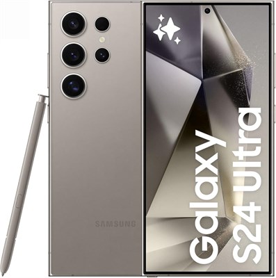 SAMSUNG Galaxy S24 Ultra, телефон с искусственным интеллектом, 256 ГБ памяти, титаново-серый цвет, 12 ГБ ОЗУ, смартфон на Android, камера 200 МП, S Pen, длительное время работы от батареи (версия для ОАЭ) 1000004706 - фото 520059