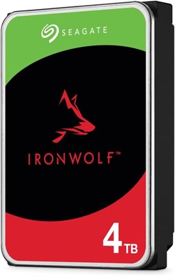 Seagate IronWolf, 4 ТБ, NAS, внутренний жесткий диск, CMR 3,5 дюйма, SATA, 6 ГБ/с, 5400 об/мин, кэш 256 МБ, для сетевого RAID-хранилища (ST4000VN006) 1000004742 - фото 520235