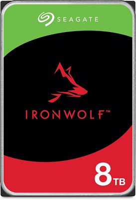 Seagate IronWolf, 8 ТБ, NAS, внутренний жесткий диск, CMR, 3,5 дюйма, SATA, 6 ГБ/с, 5400 об/мин, кэш 256 МБ, для сетевого RAID-накопителя, FFP (ST8000VN004) 1000004744 - фото 520240