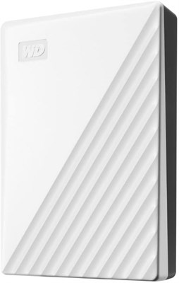 Внешний портативный жёсткий диск Western Digital WD My Passport ёмкостью 5 ТБ с защитой паролем и программным обеспечением для автоматического резервного копирования, белый — WDBPKJ0050BWT-WESN 1000004790 - фото 520389