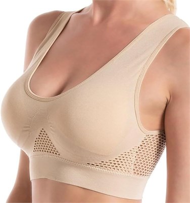 Azonee Breathable Cool Liftup Air Bra, дышащий и удобный Cool Liftup Air Bra Plus Size, мягкие, без косточек, с полной поддержкой, спортивный бюстгальтер из сетки для женщин, размер L 1000004869 - фото 520740