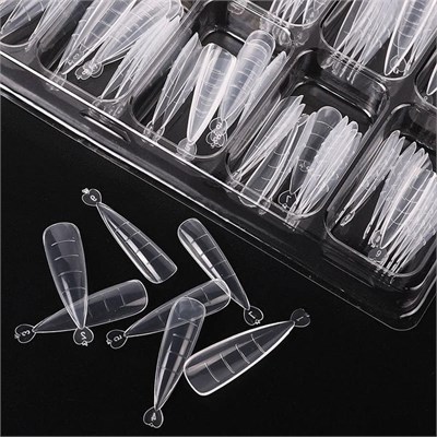 brunson 120Pcs Dual Nail Forms Shape Gel Nail Extension Mold с 10Pcs 12 размеров Nail Tips Clips для геля Quick Building, Dual System Nail Form Molds Transparent Nail Clips для акриловых ногтей DIY Salon 1000004962 - фото 521159