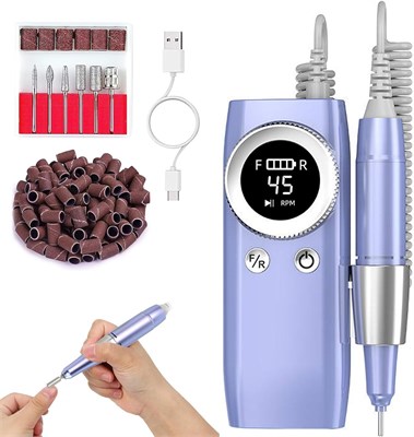 Azonee Electric Nail Drill, Professional 45000 RPM Nail Drill, для маникюра с ЖК-дисплеем, Sander Nail, перезаряжаемый маникюрный станок, электрическая беспроводная дрель для гелевых ногтей для маникюрного салона Home 1000005084 - фото 521508