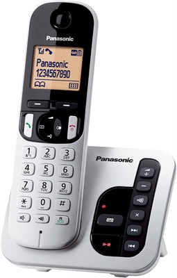 Беспроводной телефон Panasonic DECT с цифровым автоответчиком, блокировкой ложных вызовов, 1 трубкой, сертифицирован в ОАЭ - KX-TGC220UE1 (серебристый) 1000005142 - фото 521736