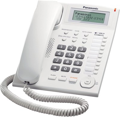Проводной телефон Panasonic с определителем номера и громкой связью, KX-TS880FX1W (белый) 1000005145 - фото 521747