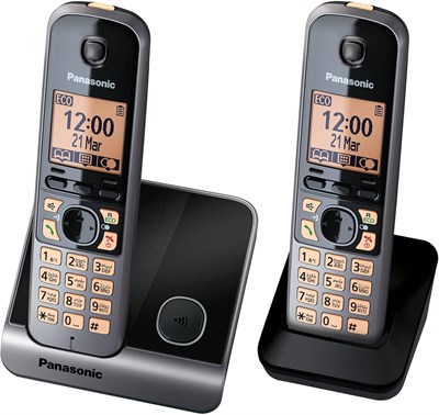 Panasonic KX-TG6712UE1 проводной телефон, черный 1000005148 - фото 521759