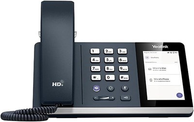 Yealink MP50 — экономичный проводной телефон с функцией Plug & Play USB, оптимальным HD-звуком и емкостным сенсорным экраном 4,0 дюйма (480 x 800 пикселей) (издание Microsoft Teams) — черный 1000005169 - фото 521827