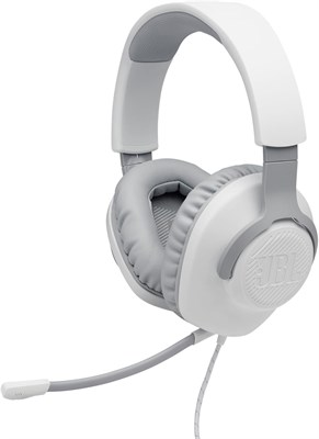 Проводная игровая гарнитура Jbl Quantum 100 с накладными наушниками и съемным микрофоном с функцией голосовой фокусировки, фирменный звук Quantumsound, легкое оголовье, амбушюры из пеноматериала с эффектом памяти, совместимость с ПК и игровой консолью - б 1000005183 - фото 521885