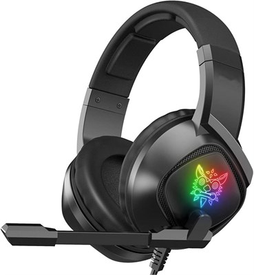 GZCRDZ K19 3,5 мм игровая гарнитура PS4 ПК геймер стерео наушники бас наушники с микрофоном светодиодная подсветка RGB (черный) 1000005225 - фото 522040