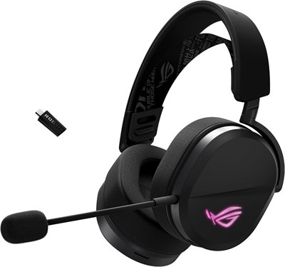 Игровая гарнитура ASUS ROG Pelta Wireless RGB (ROG SpeedNova, Bluetooth, 2,4 ГГц, USB-C, 50-миллиметровые мембранные динамики ROG Titanium, 10-миллиметровый сверхширокополосный подвесной микрофон, легкий вес 309 г, Aura Sync RGB) 1000005213 - фото 522196