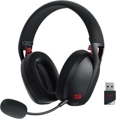 Беспроводная игровая гарнитура Redragon H848 BT — легкая — объемный звук 7.1 — динамики 40 мм — съемный микрофон — поддержка нескольких платформ: ПК, PS5/4/3, Switch, мобильных устройств 1000005237 - фото 522241
