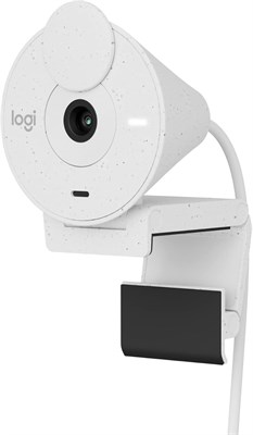 Веб-камера Logitech Brio 300 Full HD с защитной шторкой, микрофоном с шумоподавлением, портом USB-C, сертифицирована для Zoom, Microsoft Teams, Google Meet, автоматической коррекции яркости — цвет "кремовый" 1000005392 - фото 522561