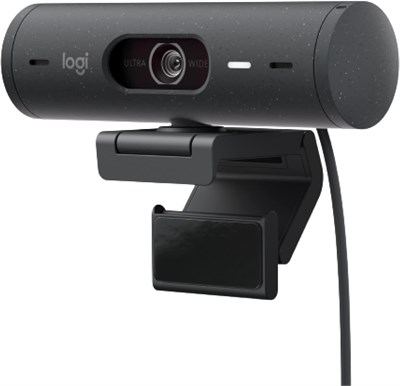 Веб-камера Logitech Brio 500 Full HD с автоматической коррекцией яркости, режимом показа, двумя микрофонами с шумоподавлением, защитной шторкой, поддержкой Microsoft Teams, Google Meet, Zoom, кабелем USB-C — графитовый — цифровой 1000005452 - фото 522854