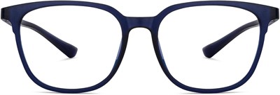 LENSKART BLU | Компьютерные очки Zero Power Blue Cut | Антибликовые, лёгкие, блокируют вредное излучение | Синяя квадратная оправа | 100% защита от УФ-излучения | Для мужчин и женщин | Средние линзы | LB E13740 1000005721 - фото 524152