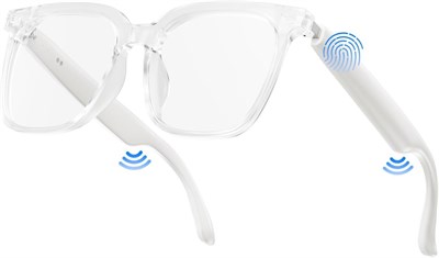 Умные очки, Bluetooth-очки с искусственным интеллектом, динамиком, функцией перевода в реальном времени, защитой от ультрафиолета, ИИ-очками с Bluetooth 5.4, умные очки для мужчин и женщин (благородный белый) 1000005897 - фото 524403