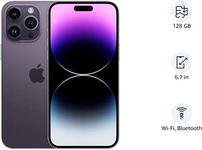 Apple (восстановленный) iPhone 14 Pro Max (128 ГБ) — темно-фиолетовый 1000005994 - фото 524851