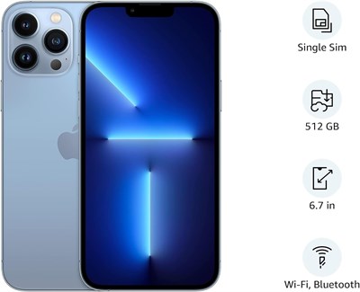 Apple iPhone 13 Pro Max (512 ГБ) — Sierra Blue (обновлённый) 1000006002 - фото 524872