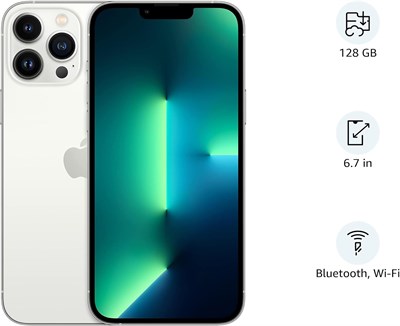 Apple iPhone 13 Pro Max (128 ГБ) — серебристый (обновлённый) 1000006012 - фото 524905