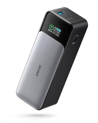 Внешний аккумулятор Anker 737 (PowerCore 24K), ёмкость 24 000 мА·ч, 3 порта, выходная мощность 140 Вт, интеллектуальный цифровой дисплей, совместим с MacBook Pro/Air, iPhone 16/15/14, Samsung, Huaiwei, Dell 1000006170 - фото 524961