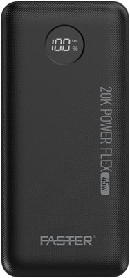 Внешний аккумулятор Faster PF45W 20000 мА·ч с функцией быстрой зарядки, тремя портами USB-C, комплект портативного зарядного устройства, емкий дорожный аккумулятор для ноутбуков, планшетов, телефонов, игровых устройств и многого другого 1000006212
