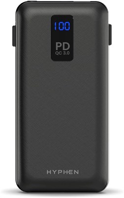 Внешний аккумулятор HYPHEN X Series PD, 20 000 мА·ч | 3,7 В, 74 Вт·ч | — Ультрапортативный, Type-C + Micro USB — черный 1000006254