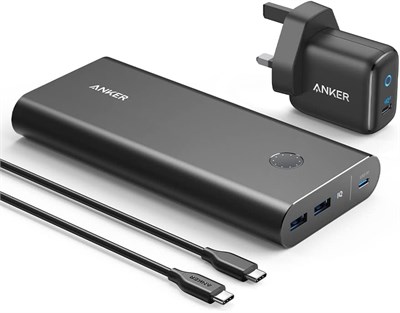 Внешний аккумулятор Anker PowerCore+ 26800 PD 45 Вт с зарядным устройством PD 30 Вт, аккумулятор Power Delivery для iPad Pro/iPhone 16/16 Pro/16 Plus/16 Pro Max, iPhone 15 и 14 серий/Pro/X и других устройств 1000006273 - фото 525461