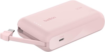 Belkin Fast Charge, портативное зарядное устройство со встроенным кабелем 10K PD 20 Вт — быстрая зарядка с функцией C Power Delivery, быстрая зарядка iPhone 16 серии, iPad Pro, Galaxy S24 и других устройств 1000006277 - фото 525477
