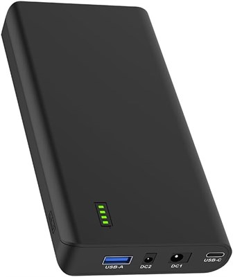 Литий-ионный аккумулятор TalentCell NB7102, перезаряжаемый внешний аккумулятор 17500 мА·ч 64,75 Вт·ч с постоянным током 24/19/5 В и выходом USB-C 5/9/12/15/20 В для ноутбуков, ноутбуков, смартфонов, камер и других устройств, черный 1000006282