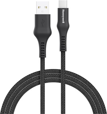 Кабель Honeywell USB A–Type C, 1,2 м (4 фута), PD 60 Вт, QC 3.0, кабель для быстрой зарядки и синхронизации, нейлоновый плетеный кабель для устройств Apple, смартфонов, ноутбуков, внешних аккумуляторов, планшетов, наушников, динамиков, черный 1000006329